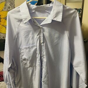 Blue Striped women's Shirt